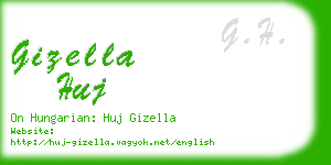 gizella huj business card